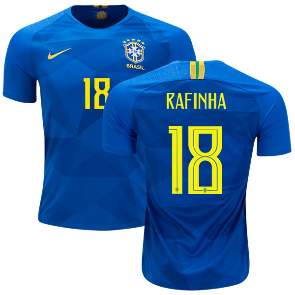 Brazil #18 Rafinha Away Soccer Country Jersey